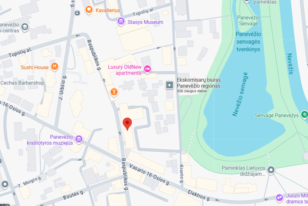 AAC biuras Respublikos g. 28, Panevėžys — vieta žemėlapyje